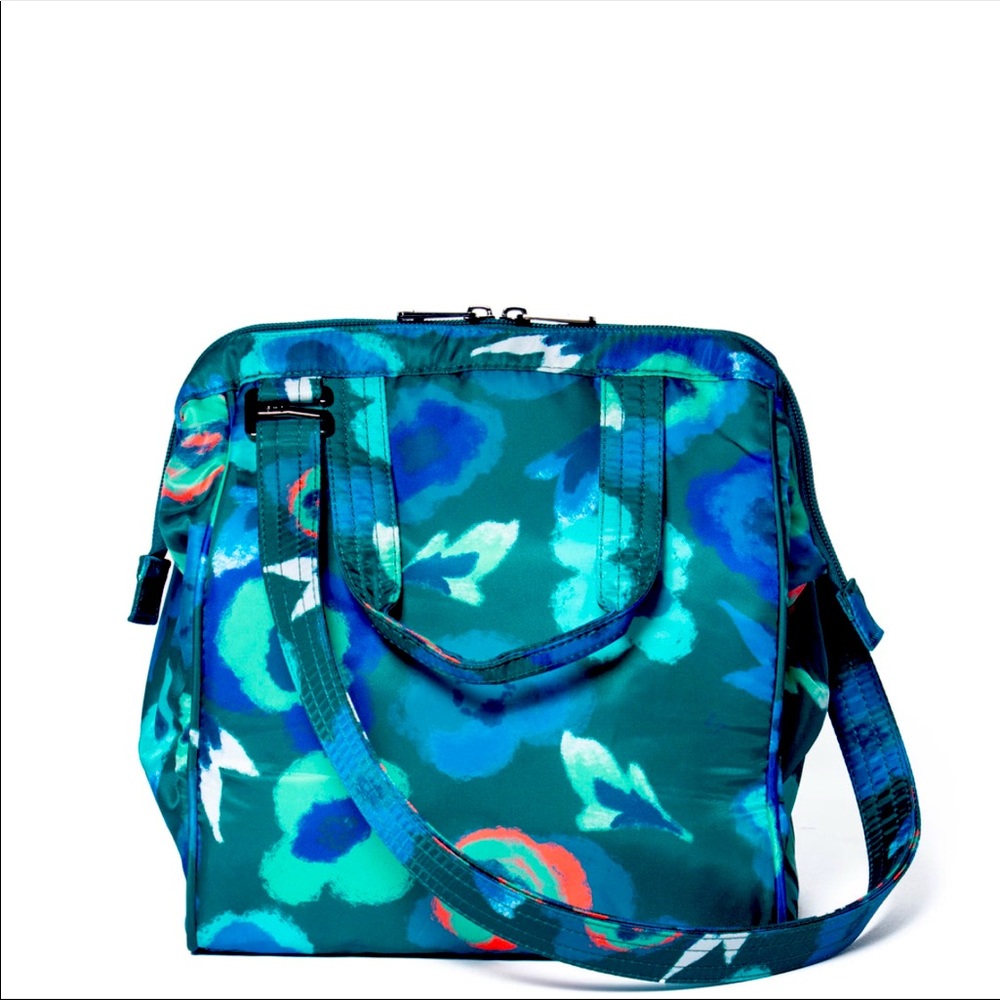 NWT: LUG CHEWY LUNCH TOTE -MYSTIC BLOOM FOREST LOOKS LIKE A HANDBAG NOT … - Picture 4 of 7